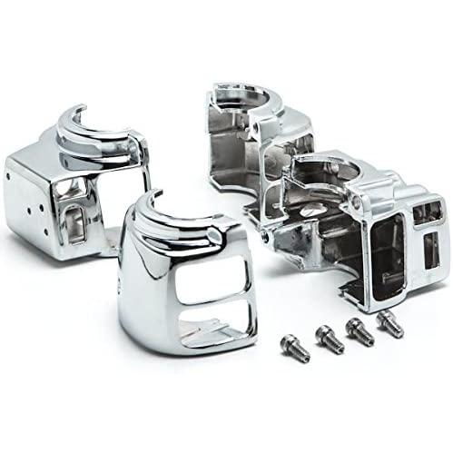 【並行輸入品】Krator Chrome Handlebar Switch Housings Control Cover Kit Compatibleの画像