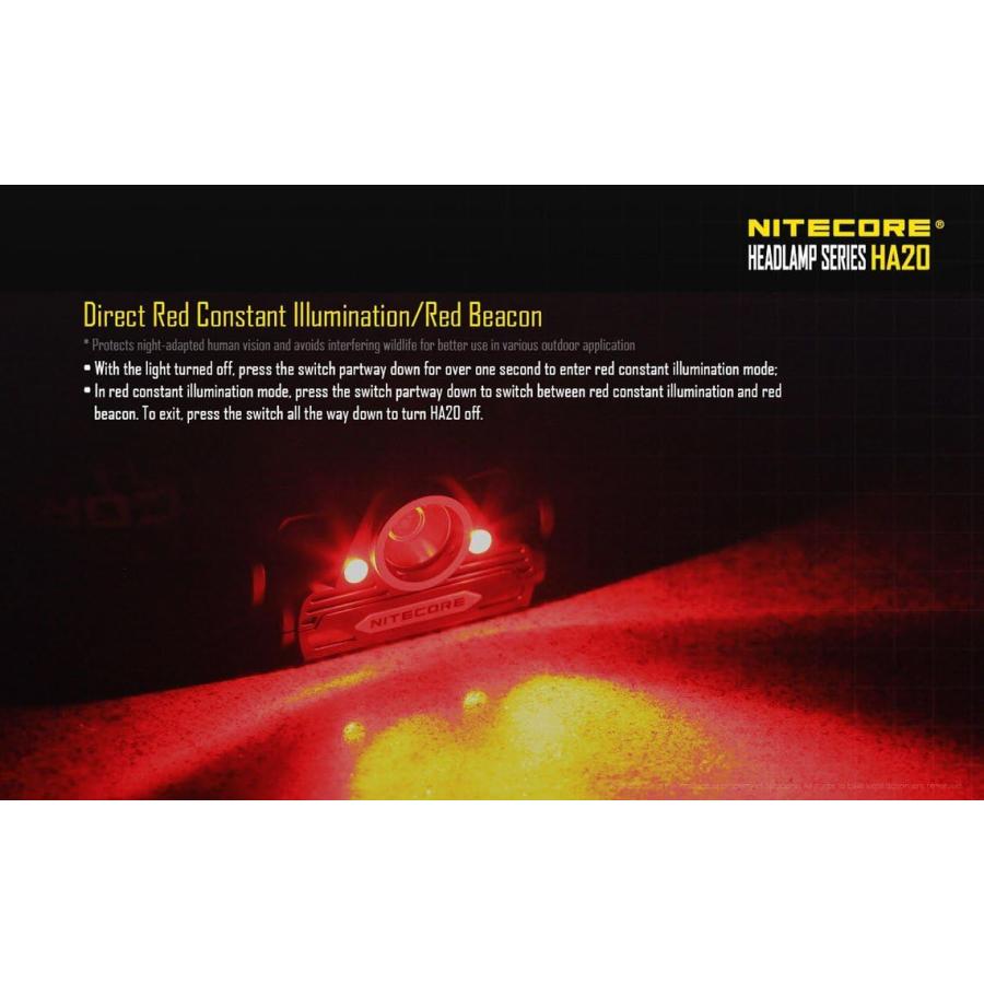 【並行輸入品】Nitecore HA20 300 Lumens CREE LED headlamp Bundled with Two EdisonBr_5