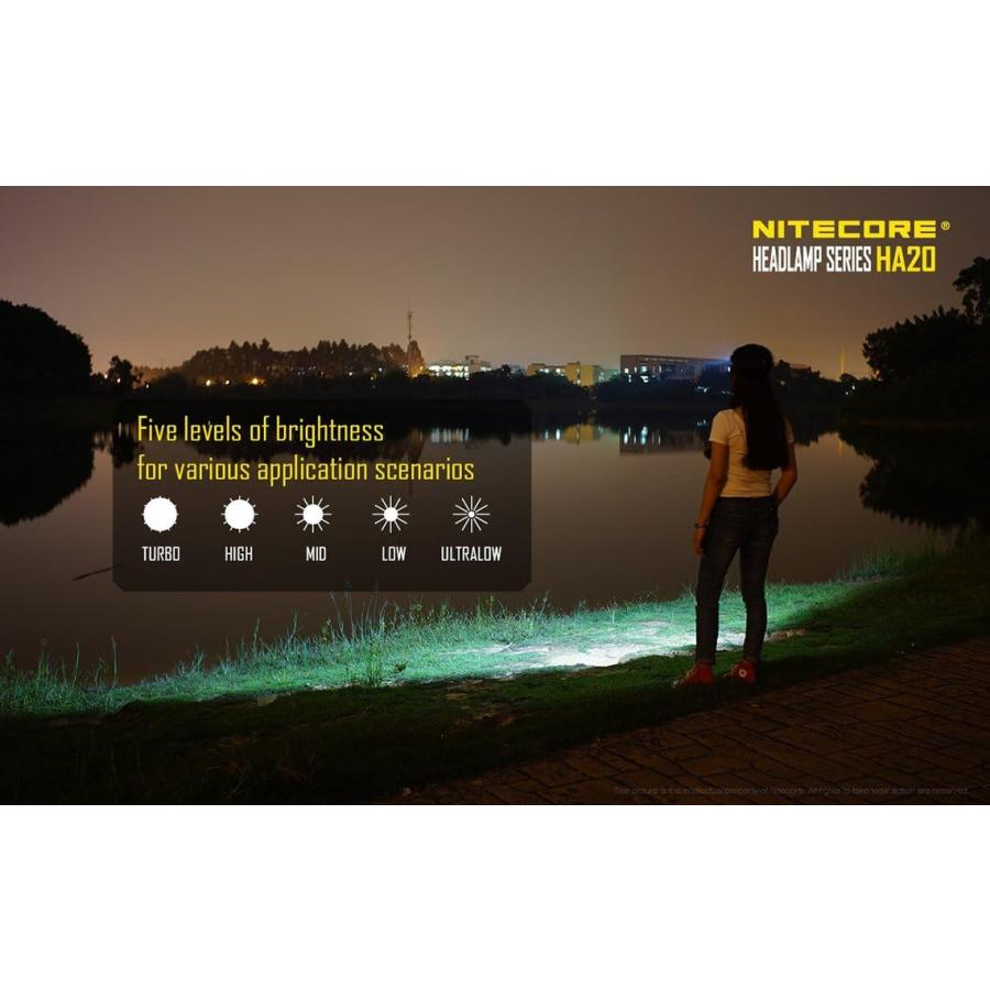 【並行輸入品】Nitecore HA20 300 Lumens CREE LED headlamp Bundled with Two EdisonBr_6