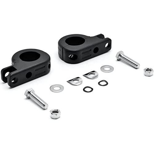 【並行輸入品】Krator Black 1-1/4inch Engine Guard Tube Bar Footpeg Clamps Compatib_4