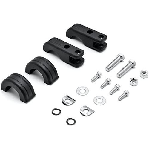【並行輸入品】Kratorブラック1 1 / 4インチエンジンガードチューブバーフットペグはクランプfor Harley Davidson Ele_3