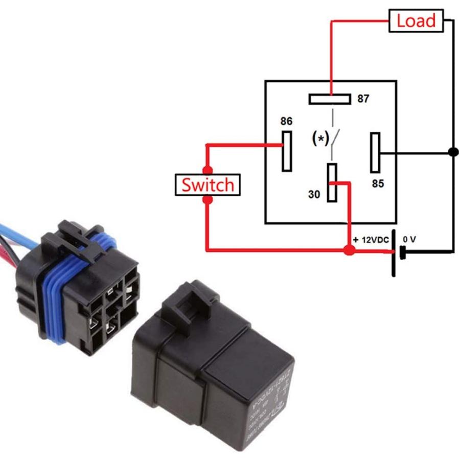 zmart　12V　40A　アンプ　リレー　配線付き　HID　フォグ　並行輸入品　4端子防水