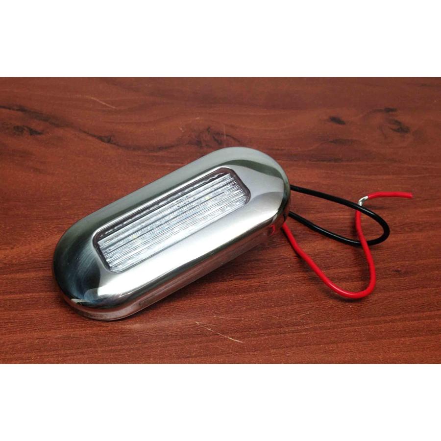【並行輸入品】4ピースPactrade Marine RVボートトレーラーLEDブルーOblong礼儀ライト3 inch by1.25 inch SSの画像