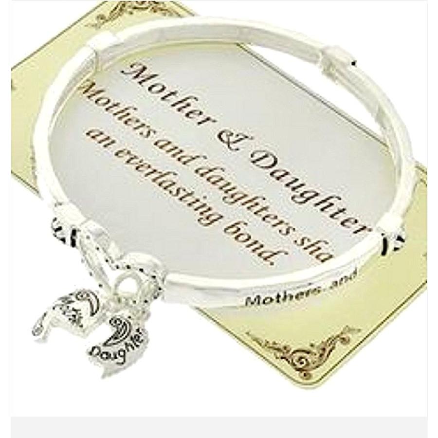【並行輸入品】Mothers and Daughters Share Everlasting Bond Stretch Charm Bracelet_2