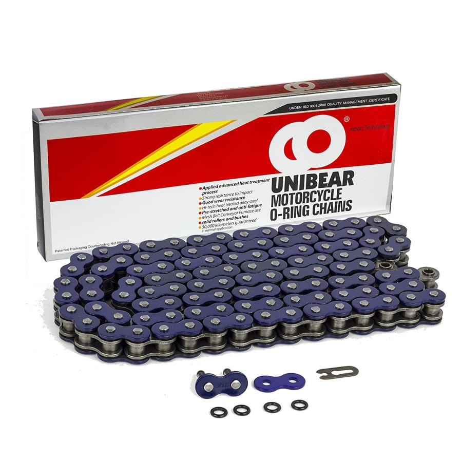 【並行輸入品】530 O-Ring 98 Links Drive Chain Blue with 1 Connecting Link for Mot