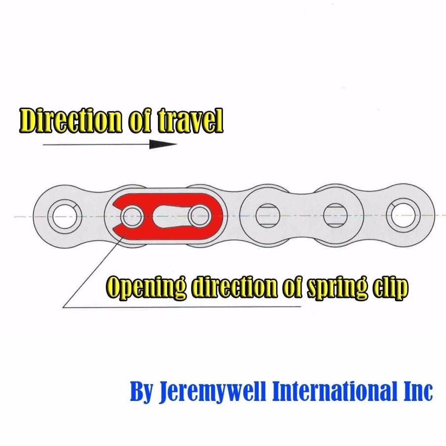 ブランド登録なし - 【並行輸入品】520 Drive Chain 114 Links O-Ring Red with 1 Connecting Link for Moto