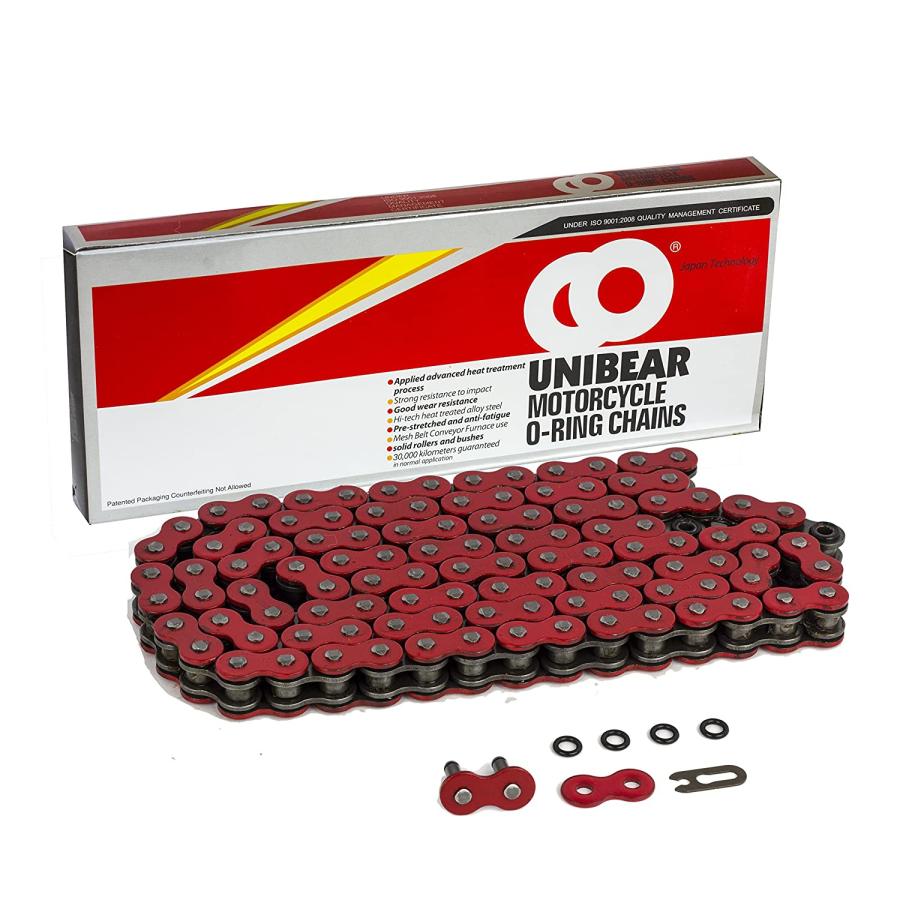 ブランド登録なし - 【並行輸入品】520 Drive Chain 114 Links O-Ring Red with 1 Connecting Link for Moto