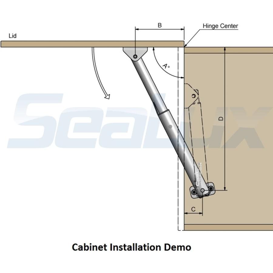 【並行輸入品】SeaLux Marine Premium 316 SS Hatch Lid Stay  Support and Adjuster 20の画像