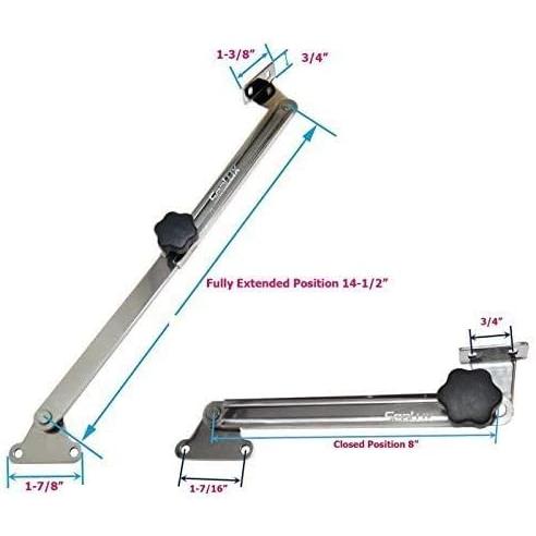 【並行輸入品】SeaLux Marine Premium 316 SS Hatch Lid Stay  Support and Adjuster 20の画像