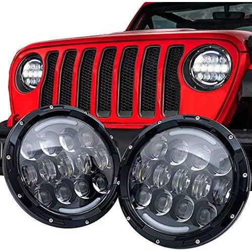 JKラングラーヘッドライト ZHANOSI TJ CJ LJ LED 2個セット 7