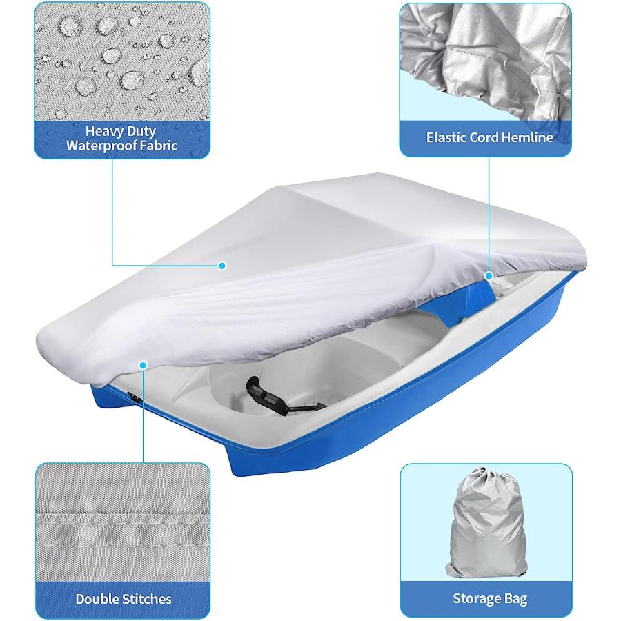 【並行輸入品】i COVER Water Proof Heavy Duty PEDAL BOAT COVER fit 3 or 5 person peの画像