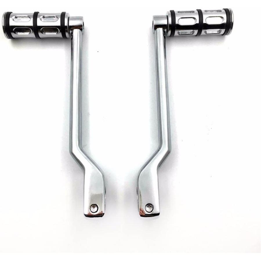 【並行輸入品】HK MOTO スタイル 101- オートバイ クロムヒール/つま先シフトレバー/ギアシフトフットレバー フットペグシフターペグ付き ハ_5