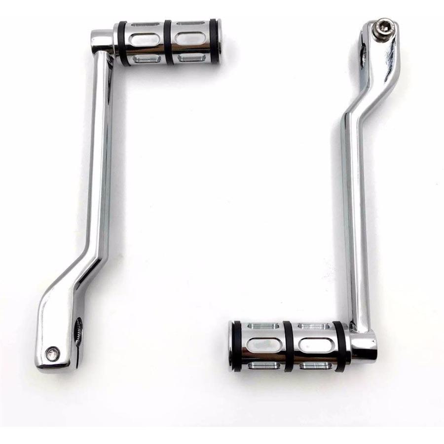 【並行輸入品】HK MOTO スタイル 101- オートバイ クロムヒール/つま先シフトレバー/ギアシフトフットレバー フットペグシフターペグ付き ハ_6