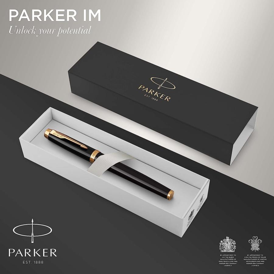 【並行輸入品】(Gift Box  Medium Nib  Black Lacquer Golden Trim) - PARKER IM Fountaの画像
