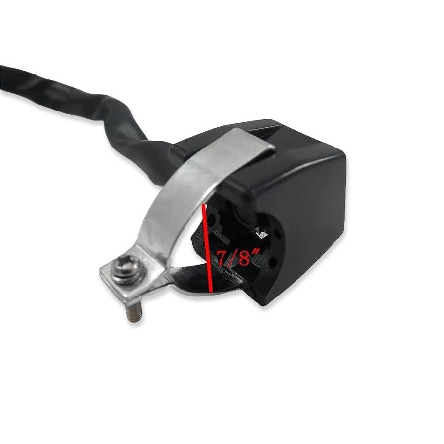 【並行輸入品】HTT ユニバーサル イエロー 7/8インチ ハンドルバー スターター/キルカットオフ ストップ スイッチ プッシュボタン オートバイの画像