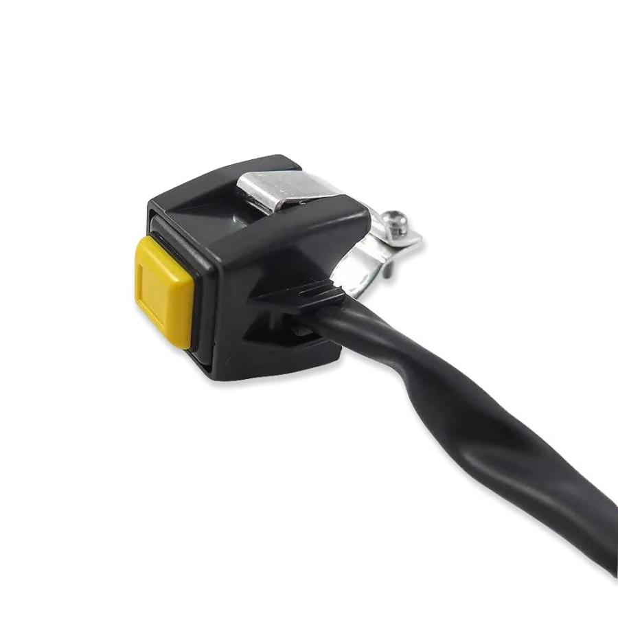 【並行輸入品】HTT ユニバーサル イエロー 7/8インチ ハンドルバー スターター/キルカットオフ ストップ スイッチ プッシュボタン オートバイの画像