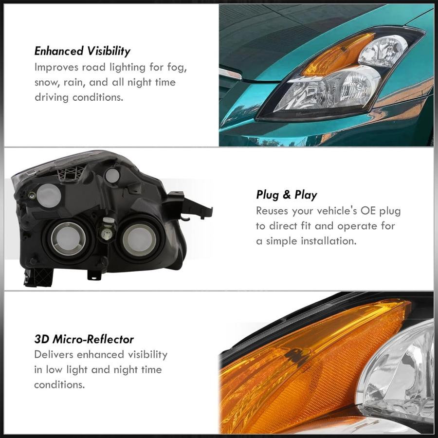 【並行輸入品】AJP Distributors Upgrade Front Driving Headlights Headlamps Head Ligの画像