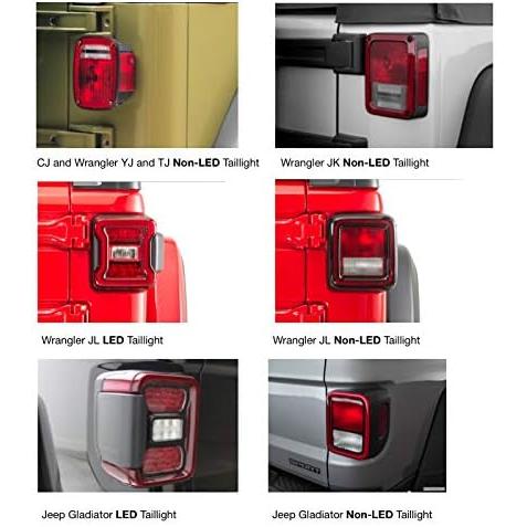 【並行輸入品】JeepTails 犬の足跡 ウフ - ジープ JK ラングラー テールランプカバー - 2個セット ブラック JT-JK-DOGPAW_2