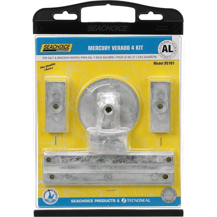 【並行輸入品】Seachoice 95101 Mercury Verado 4 アルミニウム陽極キット 塩水・水用 4シリンダーエンジン対応の画像