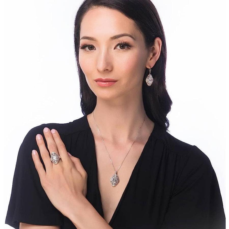 【並行輸入品】BERRICLE ロジウムメッキ スターリングシルバー キュービックジルコニア アールデコ フィリグリー ミルグレイン ファッションペン_4