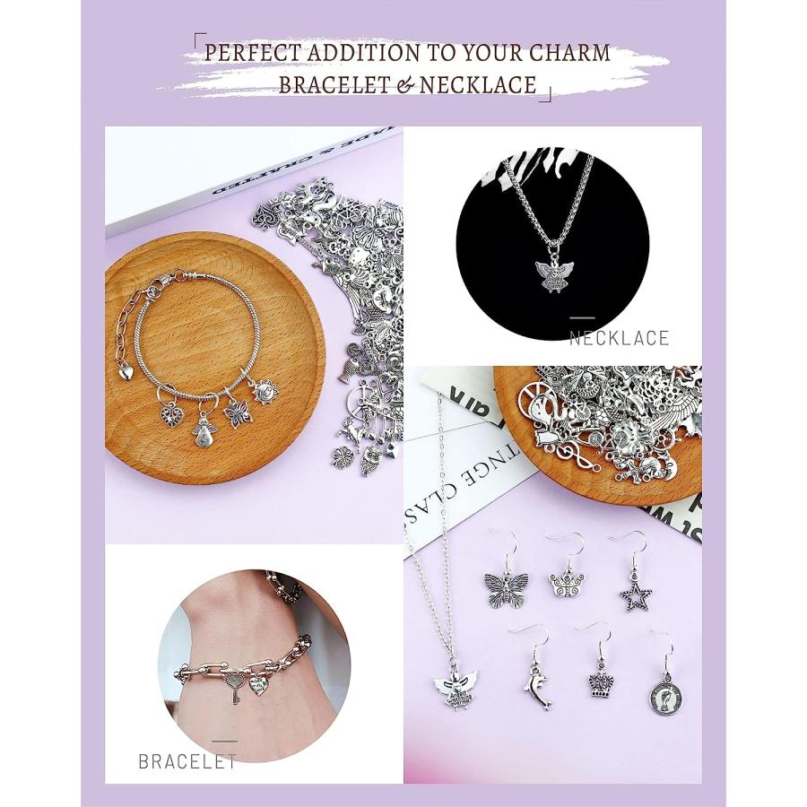 【並行輸入品】(100 PCS Mixed) - Wholesale Bulk Lots Jewellery Making Silver Charms_5