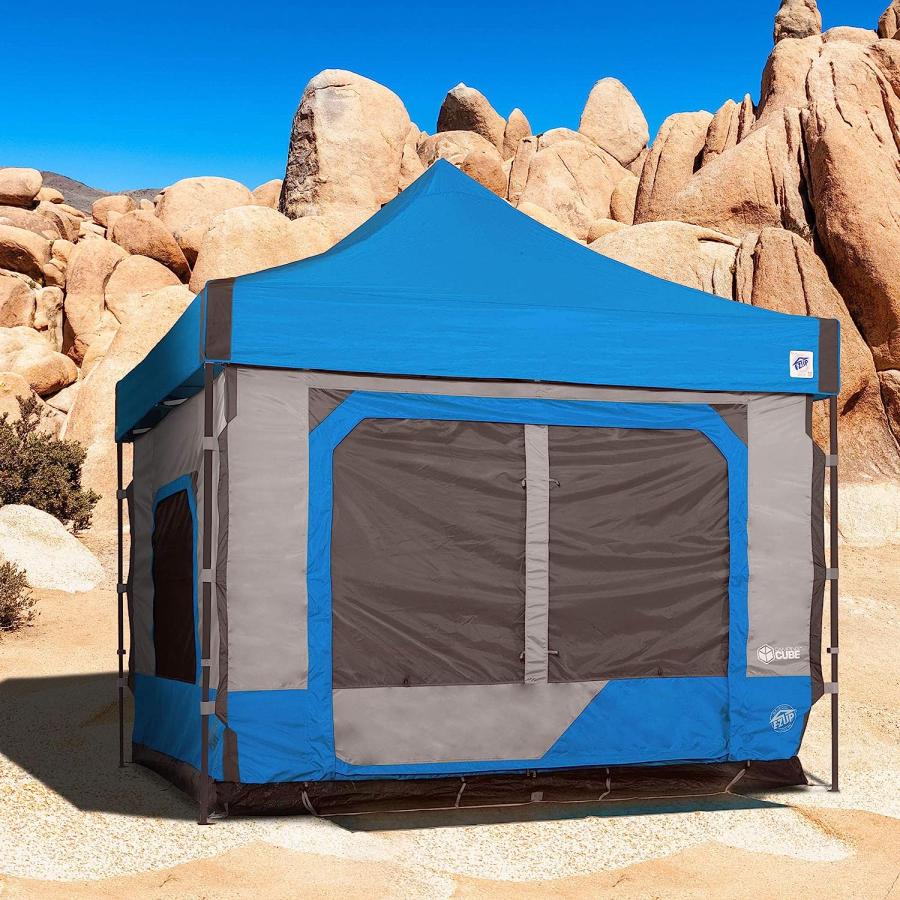 E-Z UP CC10SLRB Camping Cube 6.4 Outdoor Accessory  10 by 10'  Royal Blue 141［並行輸入］　並行輸入品｜dep-dreamfactory｜09