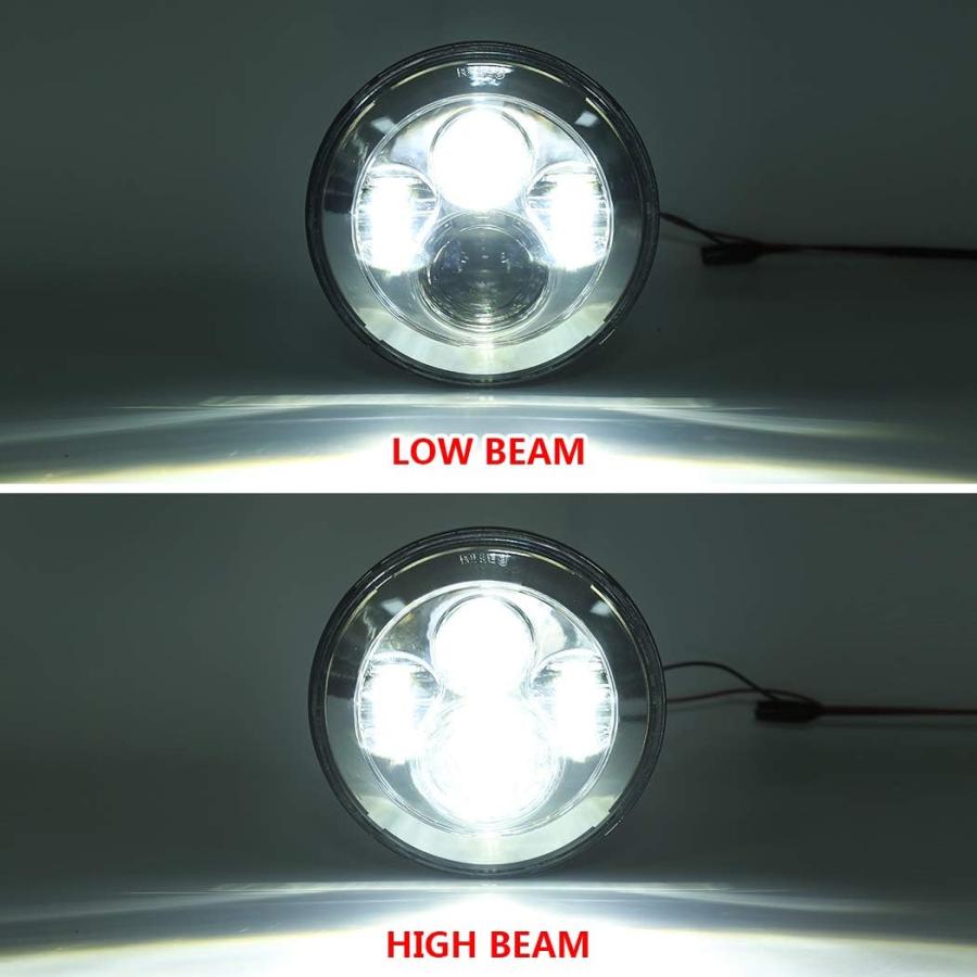 【並行輸入品】COWONE 7インチ プロジェクター LED ヘッドライト ジープ ラングラー 97-2018 JK TJ LJ CJ ハンバー H1の画像