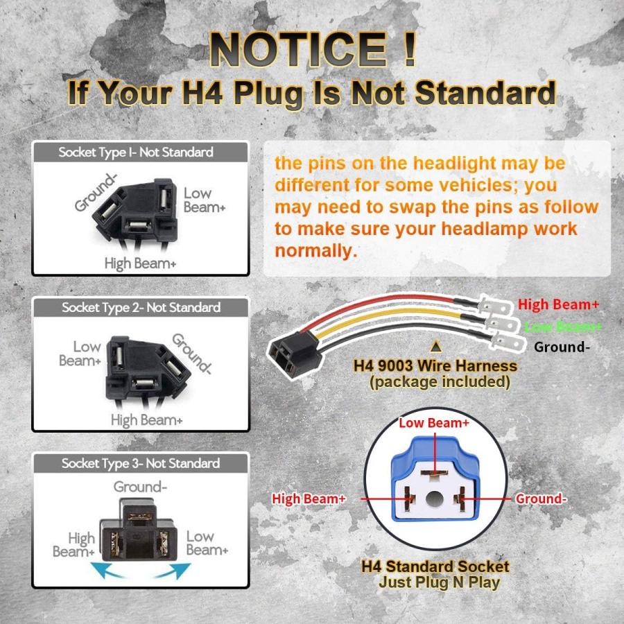 【並行輸入品】COWONE 60W 4X6インチ 長方形LEDヘッドライト H4651 H4652 H4656 H4666 H6545 Freightの画像