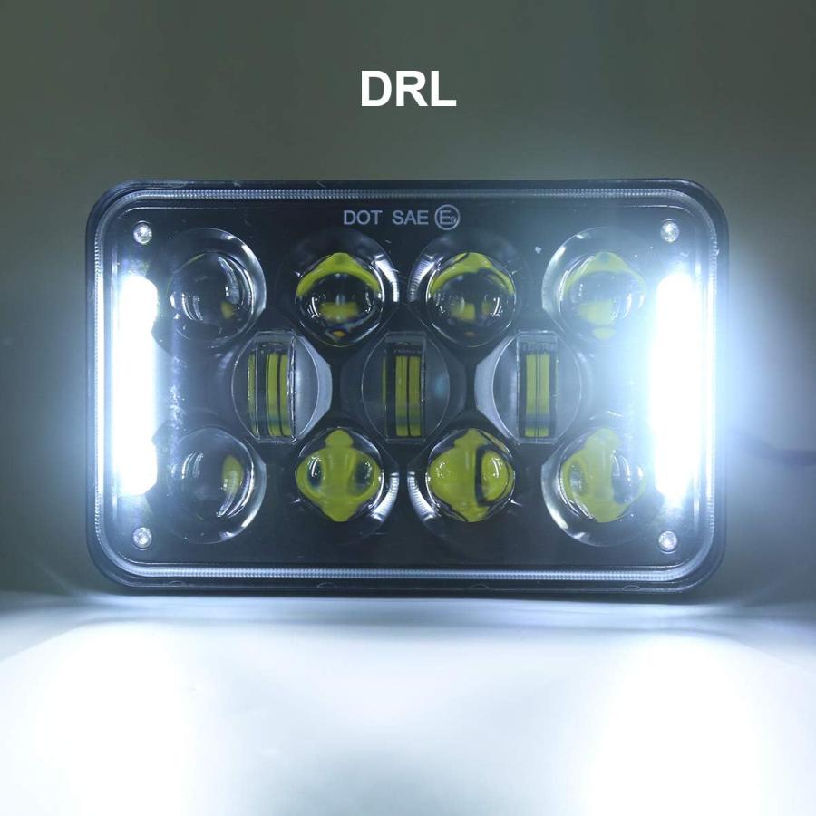 【並行輸入品】COWONE 60w 4x6インチ LED 長方形 ヘッドライト 交換用 H4651 H4652 H4656 H4666 H6545 P
