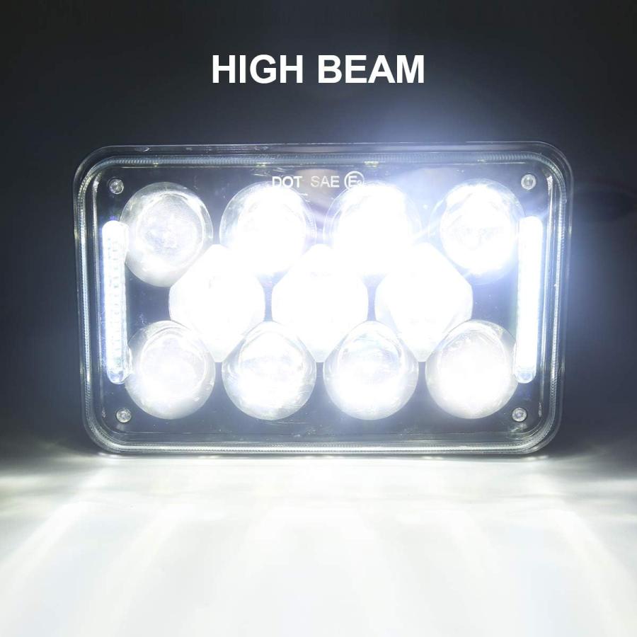 【並行輸入品】COWONE 60w 4x6インチ LED 長方形 ヘッドライト 交換用 H4651 H4652 H4656 H4666 H6545 P