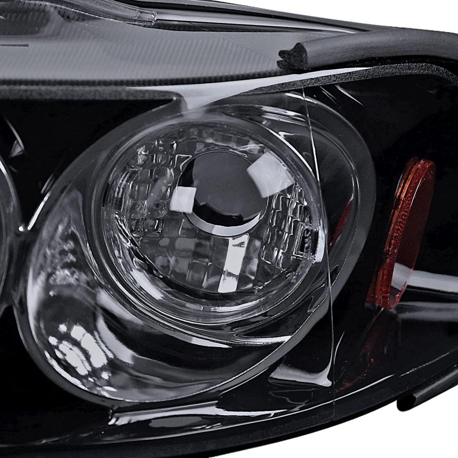 【並行輸入品】Spec-D Tuning Jdm 光沢ブラックハウジング スモークレンズ LED ヘイロープロジェクターヘッドライト 1992-199の画像