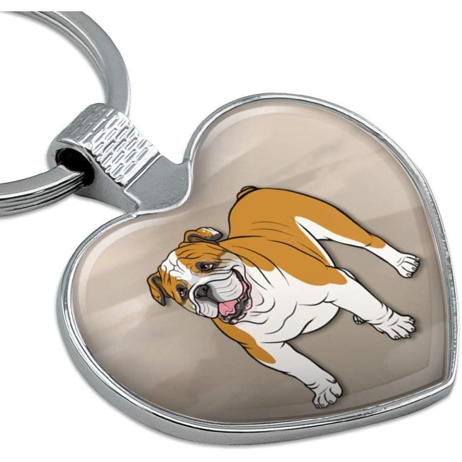 ブルドッグメタルキーホルダー シルバー