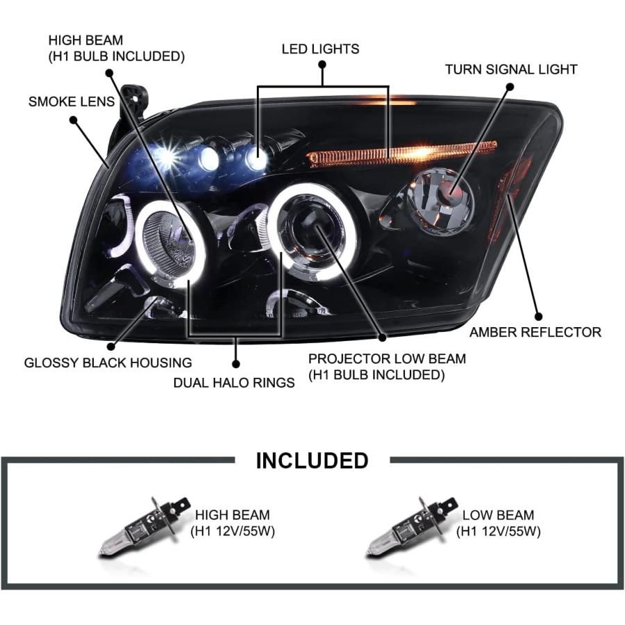 並行輸入品】SPEC-D チューニング LED デュアルヘイロー 光沢ブラック