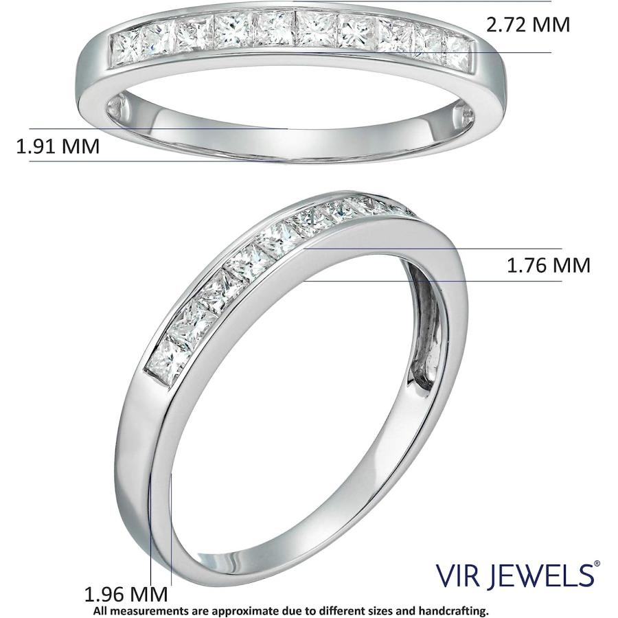 【並行輸入品】Vir Jewels 1/2 carat (ctw) Diamond Wedding Anniversary Band for Womeの画像