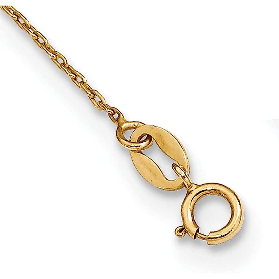 【並行輸入品】14K イエローゴールド 十字架 宗教 ロザリオ 16インチ チェーン ネックレス ペンダント チャーム ファインジュエリー 女性へのギの画像