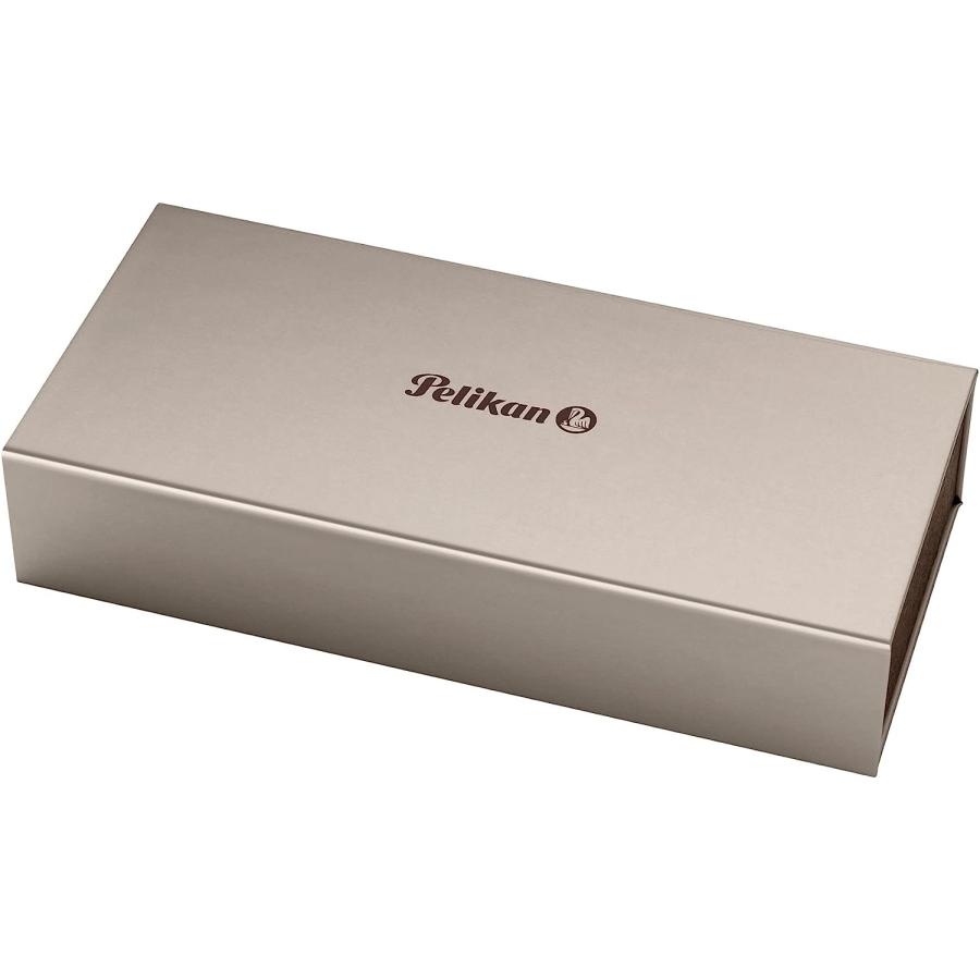 【並行輸入品】Pelikan Souver n R405 Stresemann 無煙炭ストライプ ローラーボールペン ブラック 各1本 (803915_2