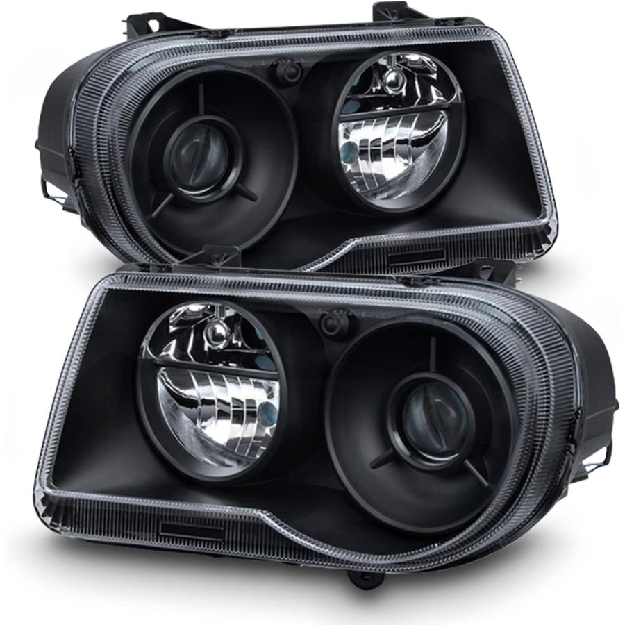 並行輸入品】ブラックベゼル 05-10 クライスラー 300C ヘッド