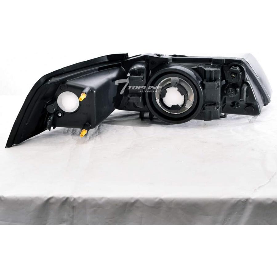 【並行輸入品】Topline Autopart ブラック クリア ハウジング ヘッドライト シグナル NB 99-04 フォード マスタングの画像