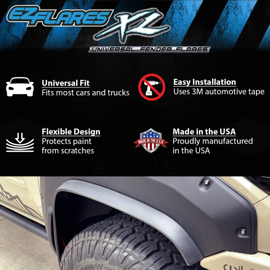 【新品未使用】EZ Flares XL 汎用フェンダーフレア 2インチ EZ 【並行輸入品】EZ Flares XL(EZフレアXL) フェンダーフレア