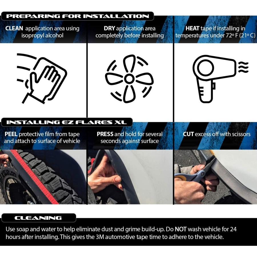 【新品未使用】EZ Flares XL 汎用フェンダーフレア 2インチ EZ Flares XL 汎用幅広フェンダーフレア ( 1個 )/ Lip : 爽快