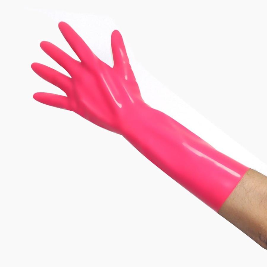 【並行輸入品】[EXLATEX] ラバーシークレットショートラテックスミックスつま先手首グローブフェティッシュコスチュームアクセサリー (M  粉)の画像