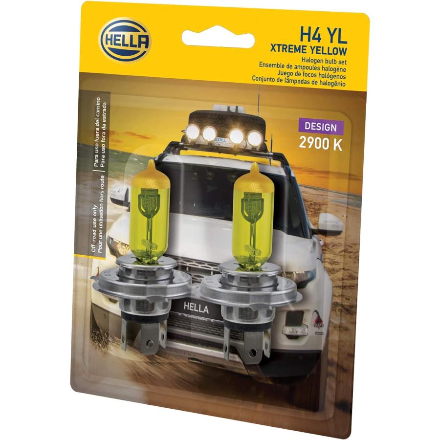 【並行輸入品】HELLA H4 YL Xtreme イエロー電球 (12V 60/55W) 2個パック　_2