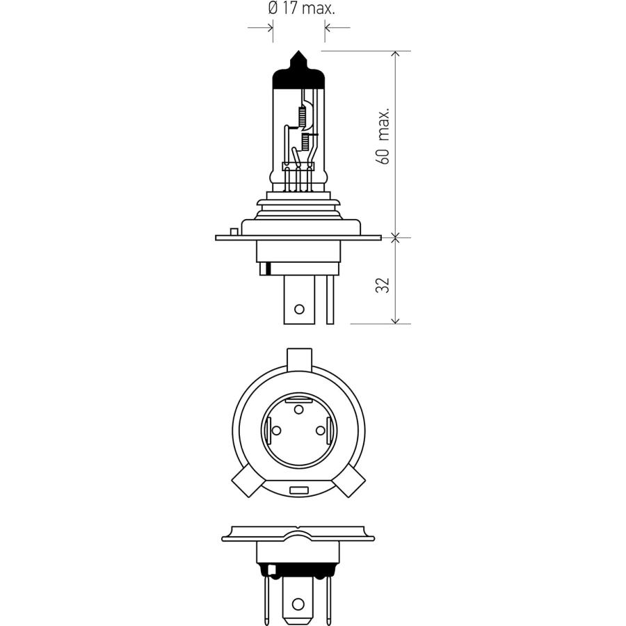【並行輸入品】HELLA H4 YL Xtreme イエロー電球 (12V 60/55W) 2個パック　_4