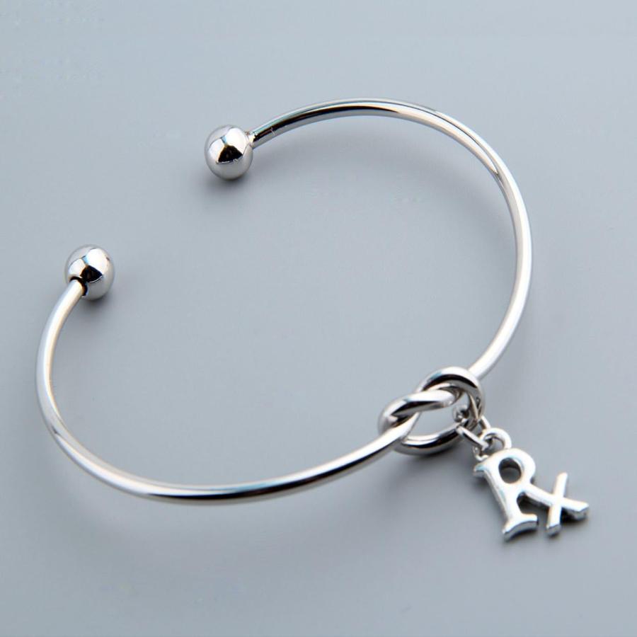 【並行輸入品】feelmem薬剤師ブレスレットRXシンボルチャームノットバングルOpen Cuffストレッチブレスレット　_3