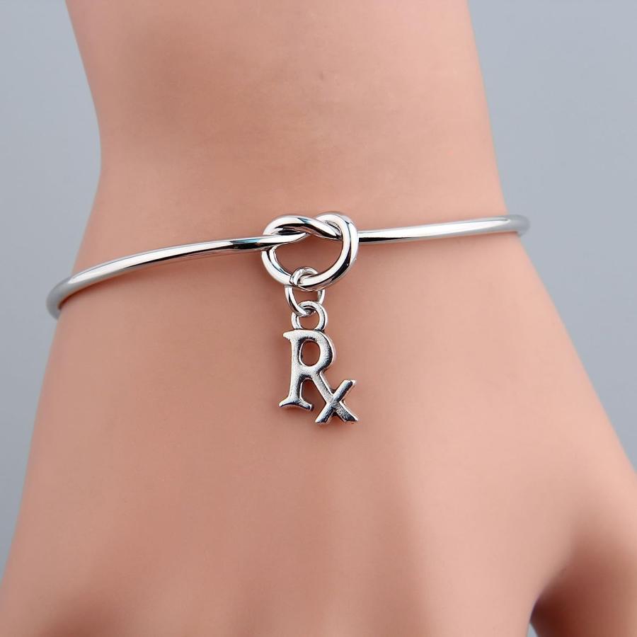 【並行輸入品】feelmem薬剤師ブレスレットRXシンボルチャームノットバングルOpen Cuffストレッチブレスレット　_5