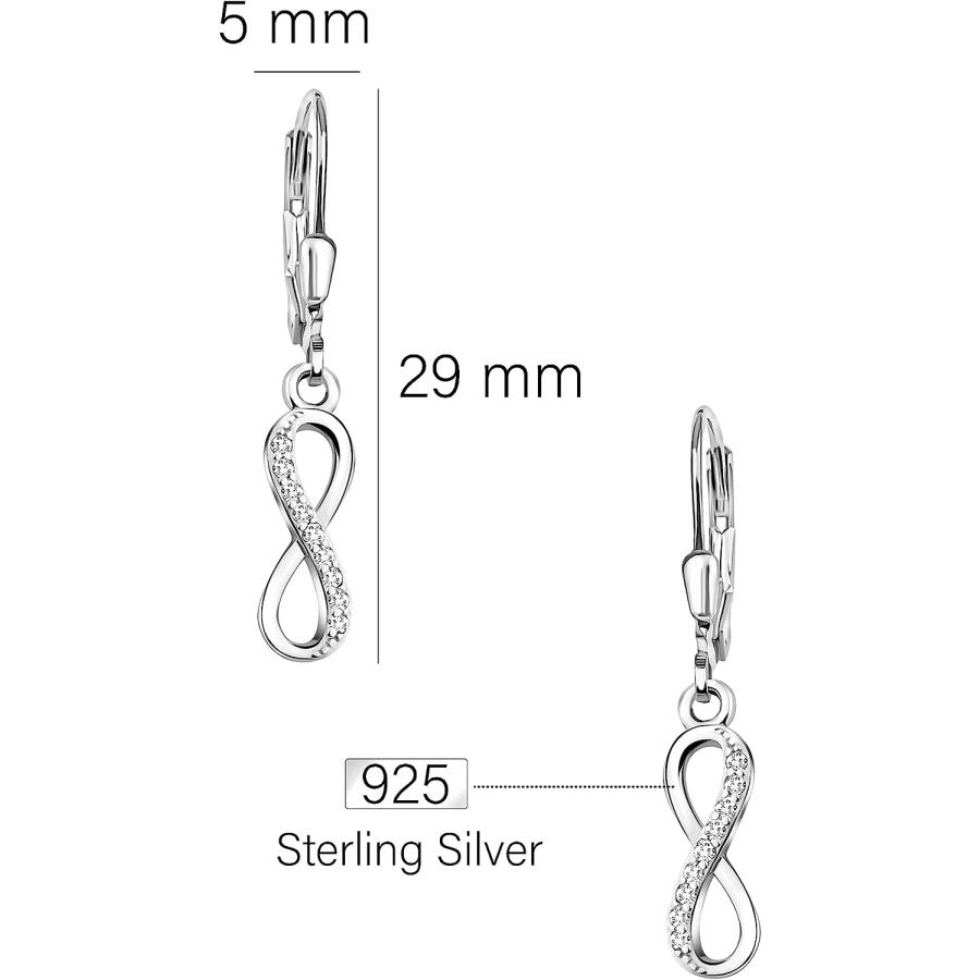 SOFIA MILANI - Women's Earrings 925 Silver - with Zirconia Stones - Infinity Dangle Earrings - 20472　並行輸入品｜dep-dreamfactory｜04