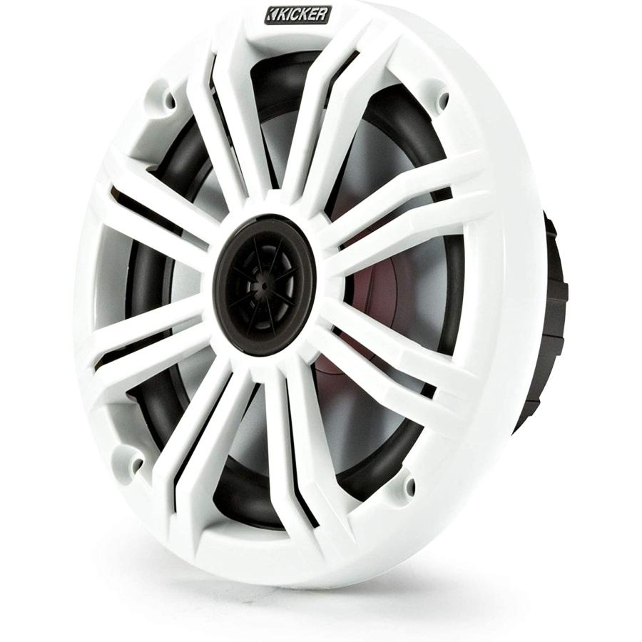 【並行輸入品】KICKER 6.5インチ ホワイトマリンスピーカー (数量4) OEM交換用スピーカー2組の画像