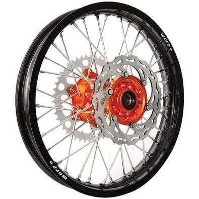 【並行輸入品】Warp 9 Complete Wheel Kit - Rear 18 x 2.15 Black Rim/Orange Hub ...
