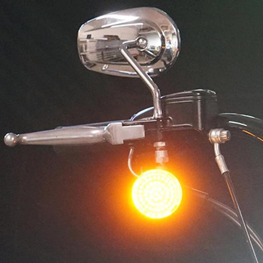 【並行輸入品】ROGUE RIDER INDUSTRIES - フロントバイクLEDウィンカー 明るいホワイトランニングライト付き - ブラックラベルの画像