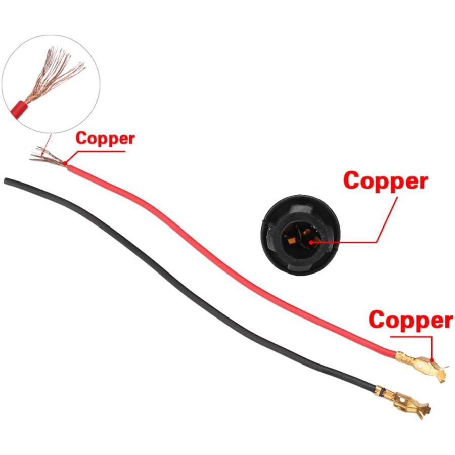 【並行輸入品】Senzeal T10 W5W 194 LED Bulbs 921 Sockets Adapter Rubber + Copper Wi_7